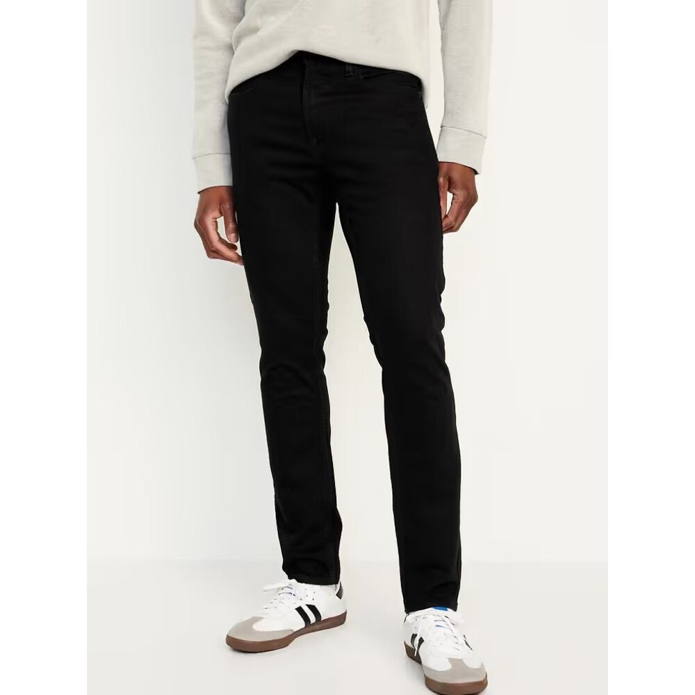 OLD NAVY Skinny Built In Flex Jeans Mens 36x30 Black Stretch NEW